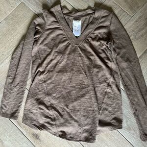 Led Luxe Essentials Maternity Light Brown  Sweater Small